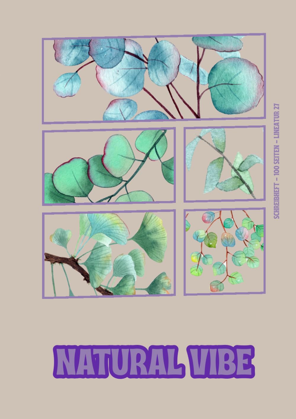capítulo por capítulo baixar NATURAL VIBE: Schreibheft - 100 Seiten- Lineatur 27: liniert mit Rand im natürlichen Cover mit ästhetischen Pflanzen - ansprechend - für Schule, Beruf und Freizeit (German Edition)