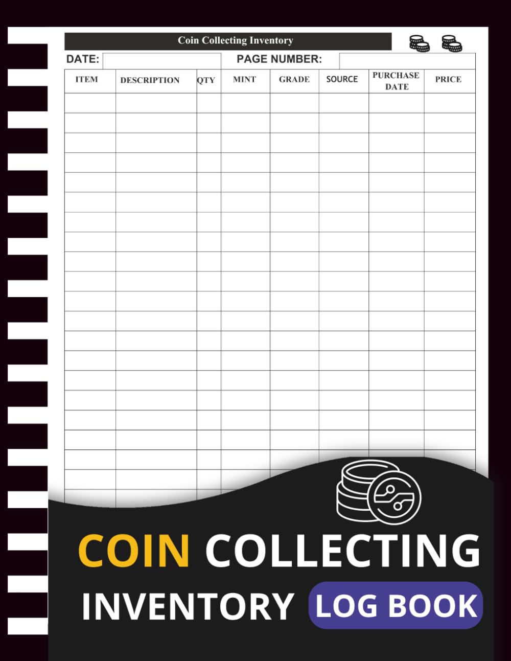 Coin Collecting Inventory Logbook: Track, Organize & Grow Your Coin Collection with Ease | 8.5" x 11" in| 102 Pages baixar o livro de graça