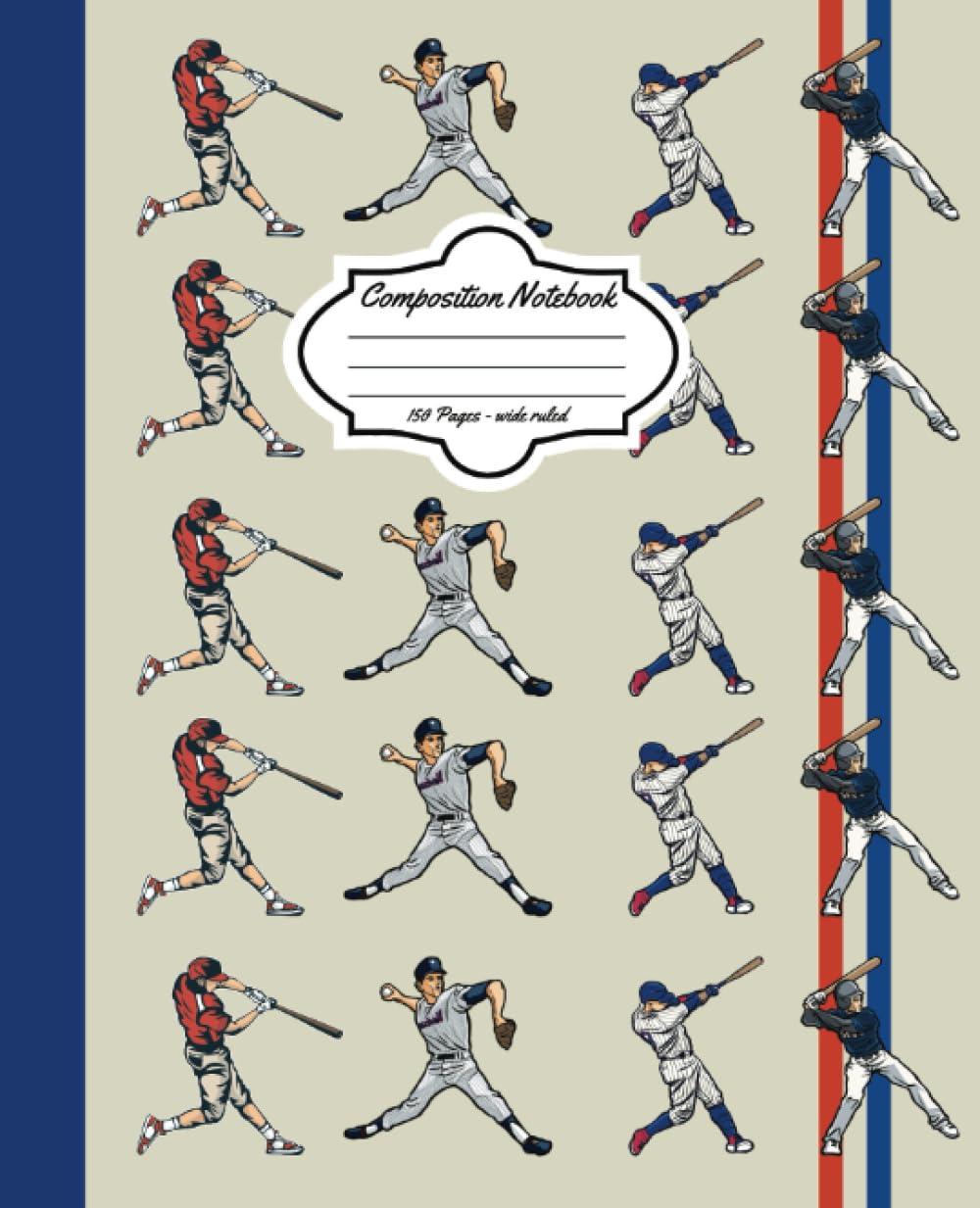 ler totalmente Composition Notebook Baseball Back to School wide ruled Composition Notebook (150 Pages): Wide ruled Composition Notebook for boys American Baseball