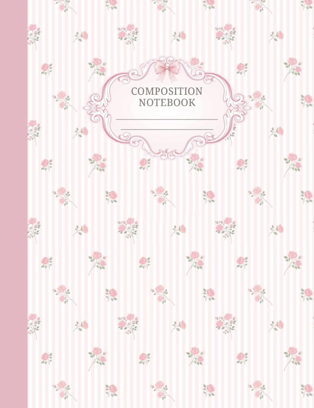 capítulo por capítulo baixar Dusty Pink Floral Composition Notebook College Ruled: Tiny Vintage Flowers on Pink Stripes | Shabby Chic Journal for School & Journaling