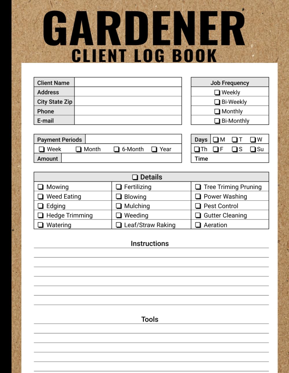 ler totalmente Gardener Client Logbook: Lawn Mowing and Landscape Appointment book, Track of Your Customers and Jobs with This Organizer