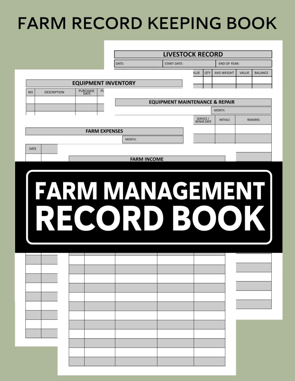Farm Management Record Keeping Book: Farming Organizer Journal for Livestock Tracking, Equipment Inventory, Repairs, Income, and Expenses baixar o livro de graça
