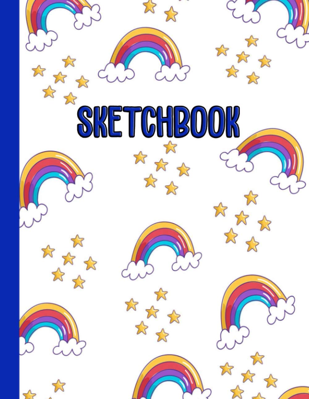 Sketch book: Rainbow and Stars Large Sketch Book to Draw in baixar o livro de graça