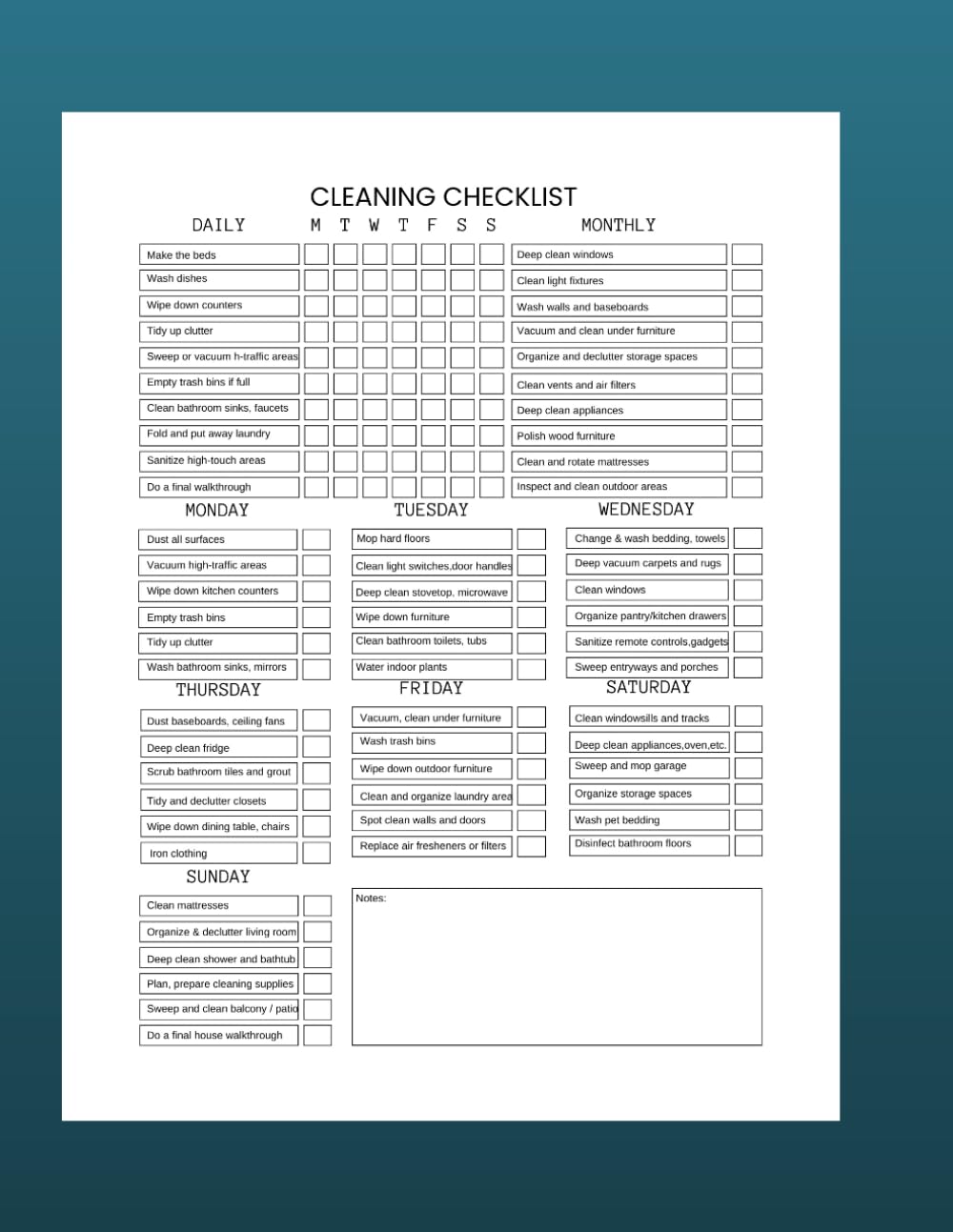 ler totalmente Daily, Weekly, and Monthly Organizer for Home Cleaning Tasks: Plan, Track, and Maintain a Spotless Home – Includes Daily Essentials, Weekly... Deep Cleaning Goals | 8.5”x11” with 122 Pages