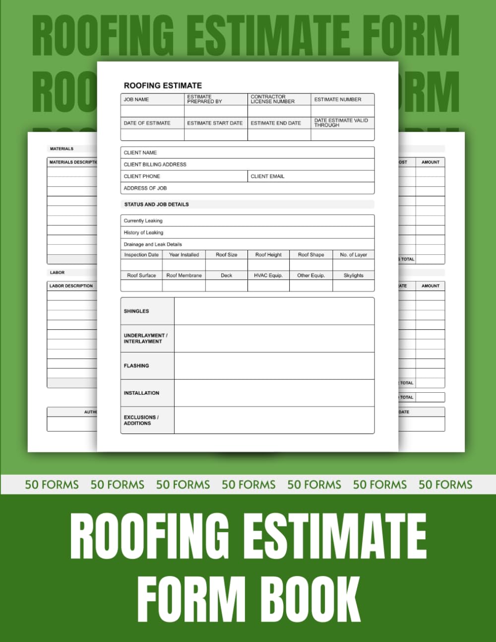 ler totalmente Roofing Estimate Form Book: 50 Duplicate Forms to Streamline Your Roofing Business with Efficient, Organized, and Professional Estimates | 8.5 x 11 inches.