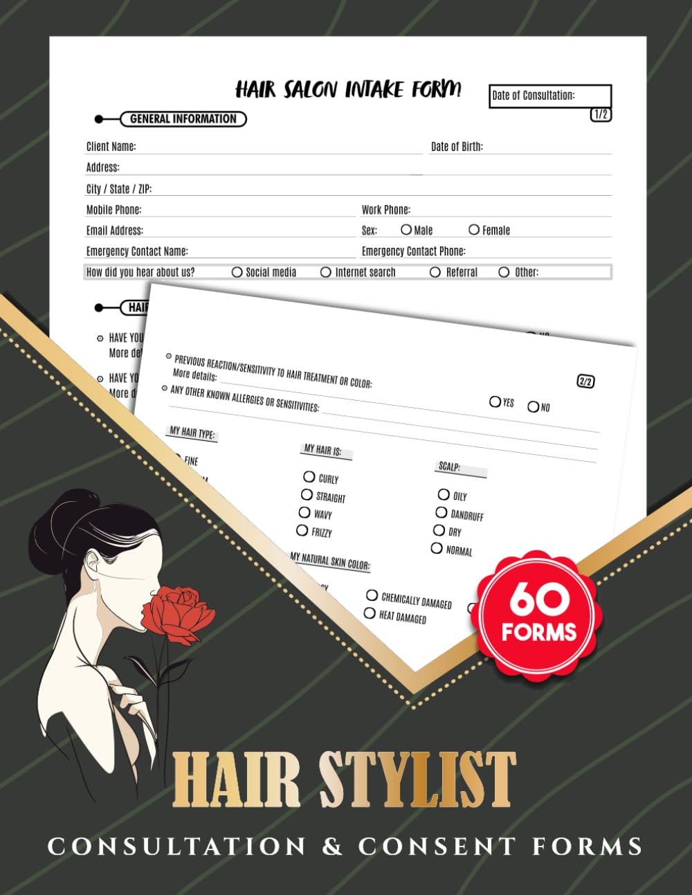 capítulo por capítulo baixar Hair Stylist Consultation & Consent Forms: Beauty Salon Client Intake Log | Track Hair Type, Treatment History, Allergies, Preferences & Service Details | 60 Forms, 120 Two-Sided Pages