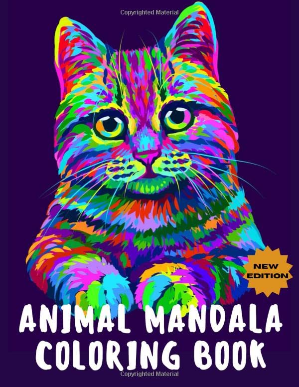ler totalmente Animal Mandala Coloring Book: 100 Magical Animals Mandalas | Stress Relief Coloring Book