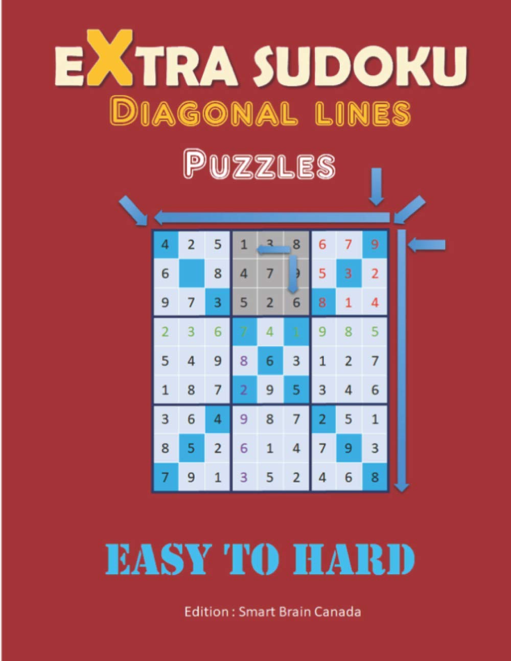 Extra SUDOKU - LARGE PRINT - Diagonal lines: 2 Puzzles Per Page baixar livro de graça