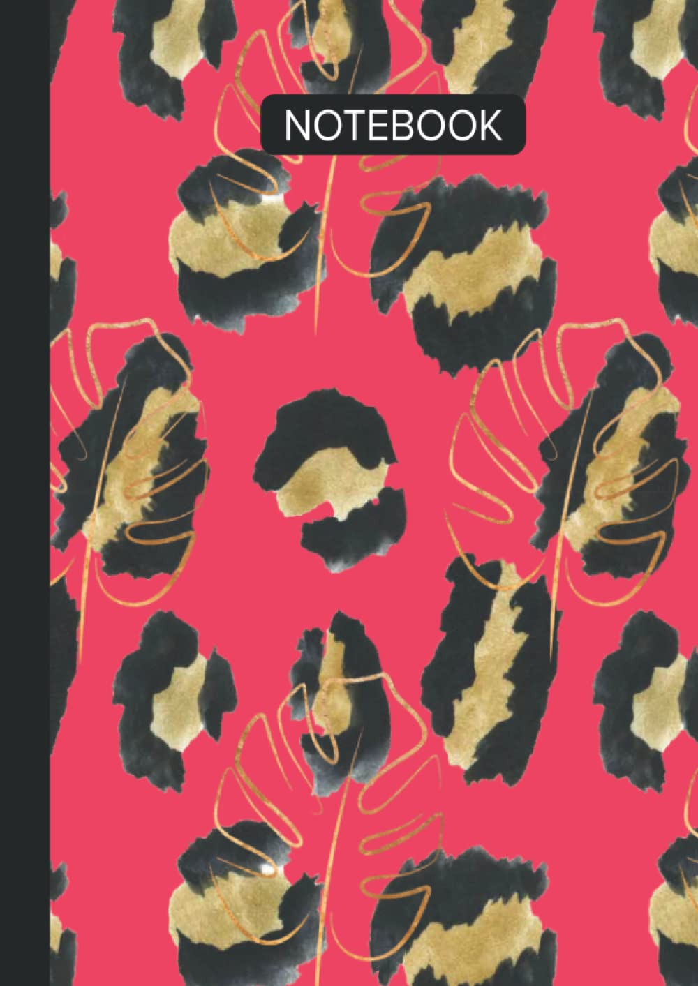 A4 Notebook 120 pages: Leopard Print in Strawberry Composition Notebook - School Ruled 8mm lines baixar o livro de graça