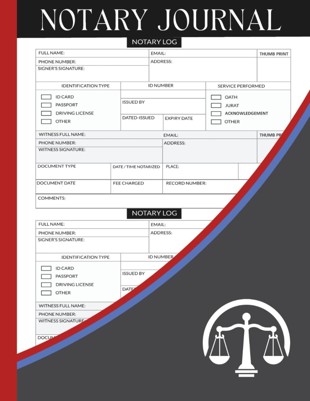 capítulo por capítulo baixar Professional Notary Journal Log Book for Notarial Acts: Official Notary Public Record Notebook, Ideal for Legal, Real Estate & Loan Signing Agents