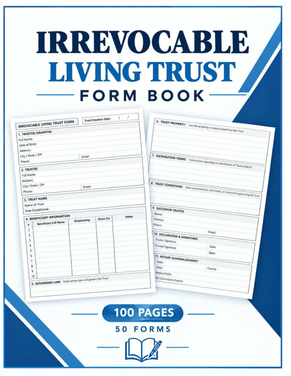 Irrevocable Living Trust Form Book: Estate Planning, Asset Protection, Inheritance & Wealth Transfer, Property & Beneficiary Records, Trust Funding, Trustee & Estate Administration baixar o livro de graça
