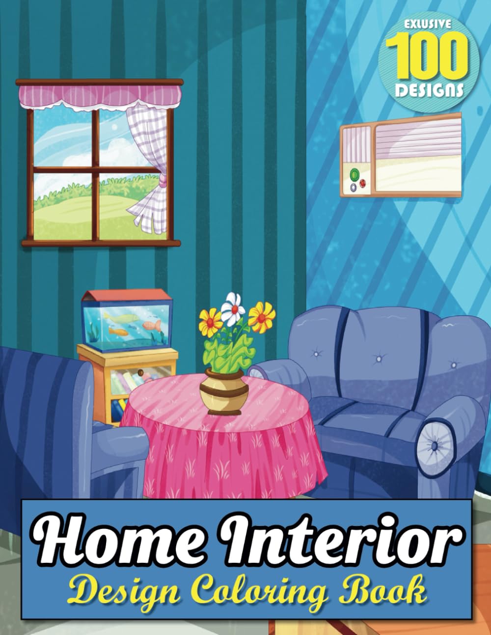 ler totalmente Home Interior Design Coloring Book: Home Designs, Room Ideas for a Coloring Book Aimed at Helping Adults Relax