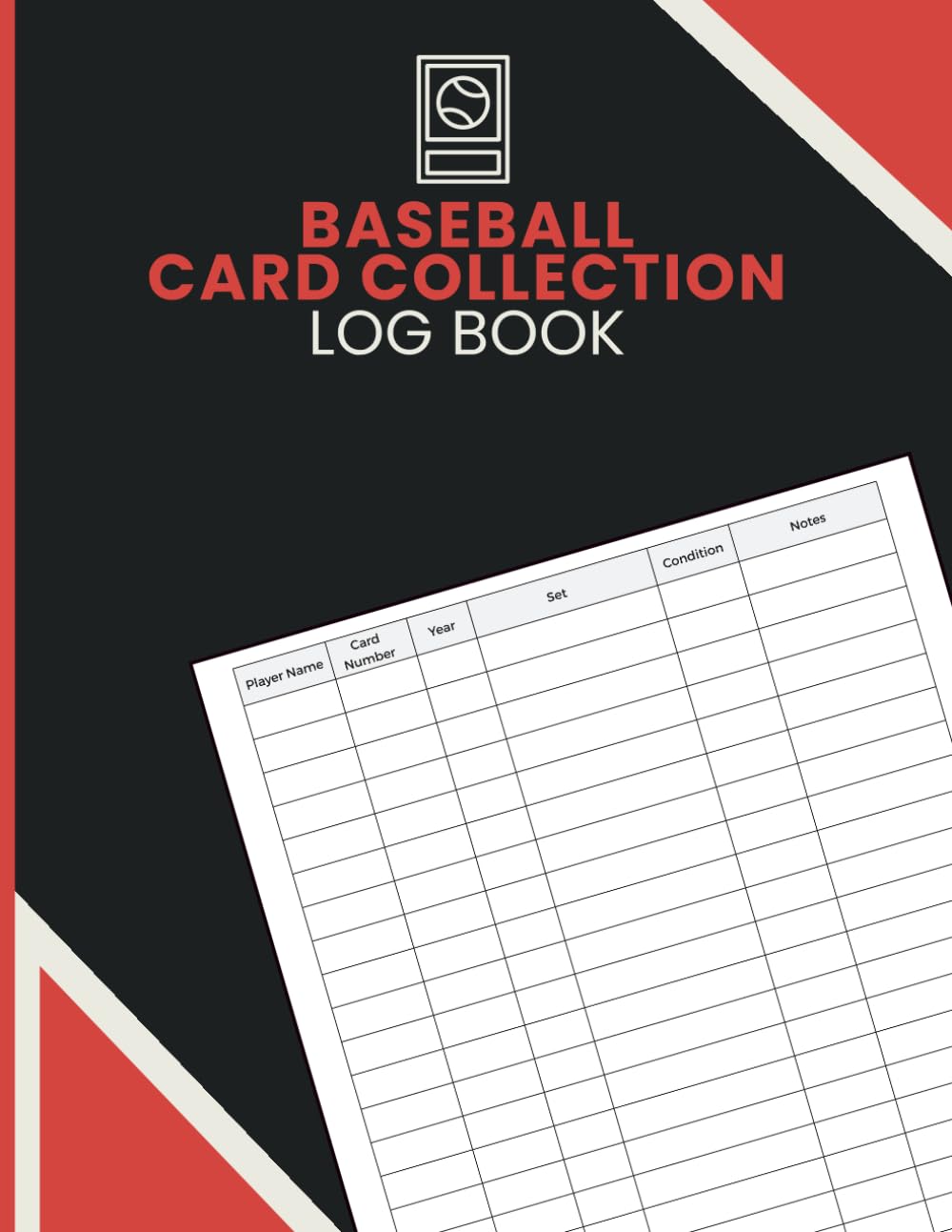 ler totalmente Baseball Card Collection Logbook: Catalog Player Cards, Track Sets, Condition, Variations and Inventory for Baseball Card Collectors and Trading Card Enthusiasts
