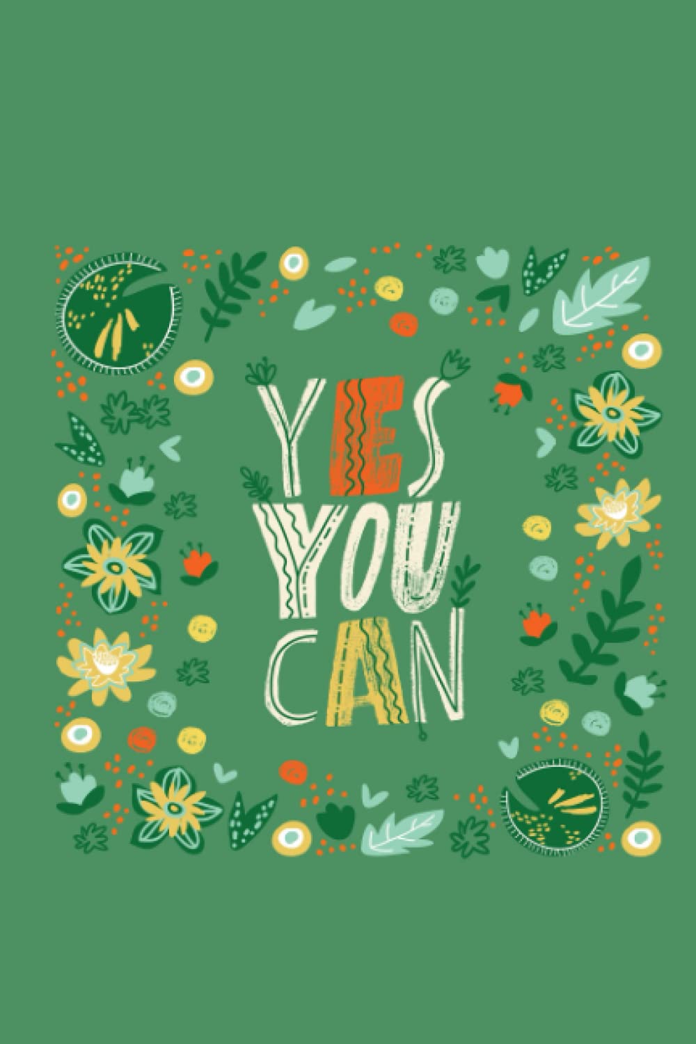 ler totalmente Yes You Can: Blank Lined Notebook for Journaling, Doodling with Cute Motivational Quote