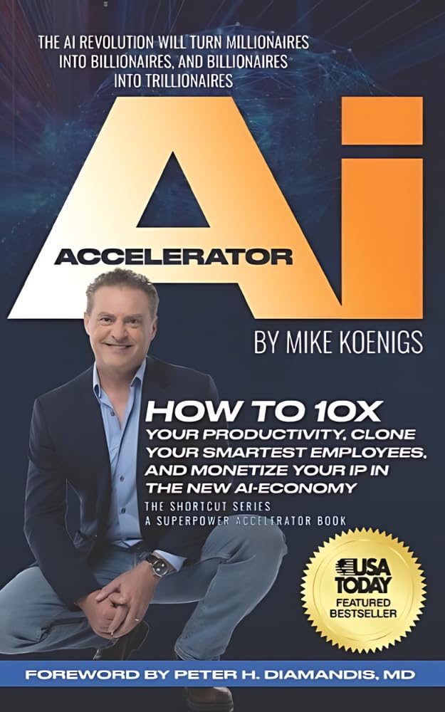 ler totalmente The Ai Accelerator: How to 10X Your Productivity, Clone Your Smartest Employees, and Monetize Your IP in the New Ai-Economy (English Edition)
