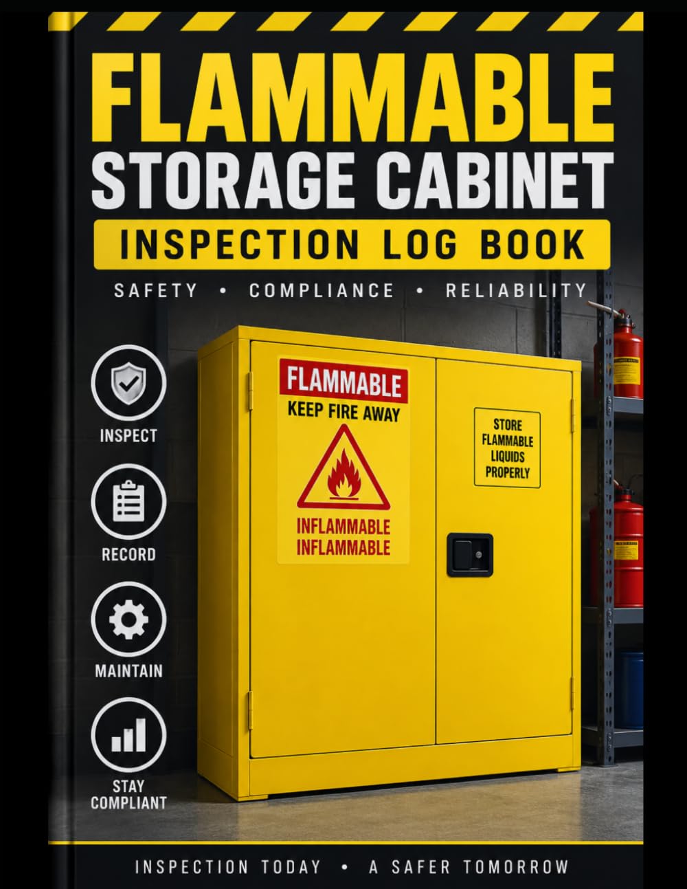 ler totalmente Flammable Storage Cabinet Inspection Log Book: Safety Inspection & Record Keeping Log for Flammable Liquid Cabinets, Chemical Storage Areas, Workshops, Warehouses and Industrial Facilities