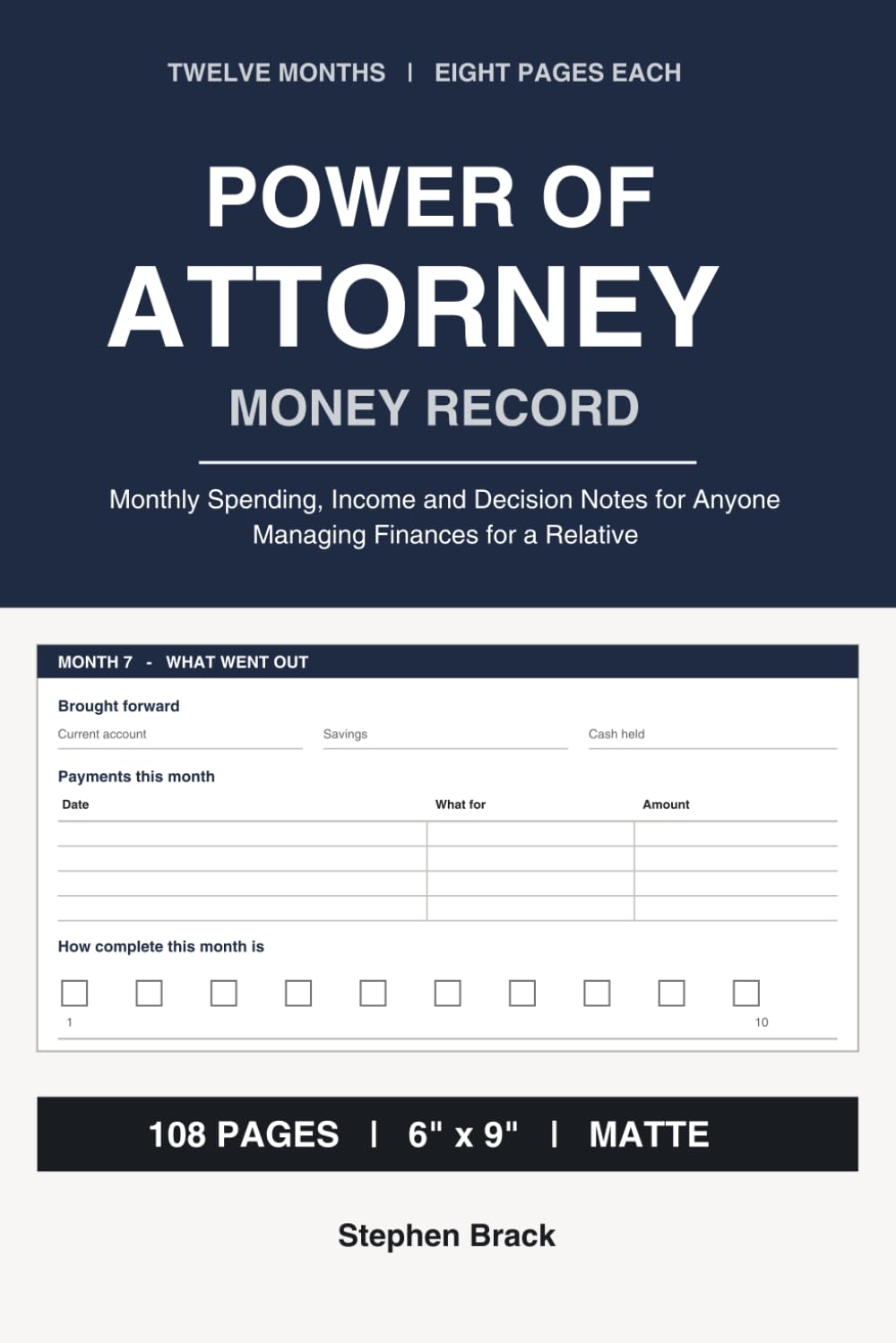 capítulo por capítulo baixar The Power of Attorney Money Record: Monthly Spending, Income and Decision Notes for Anyone Managing Finances for a Relative