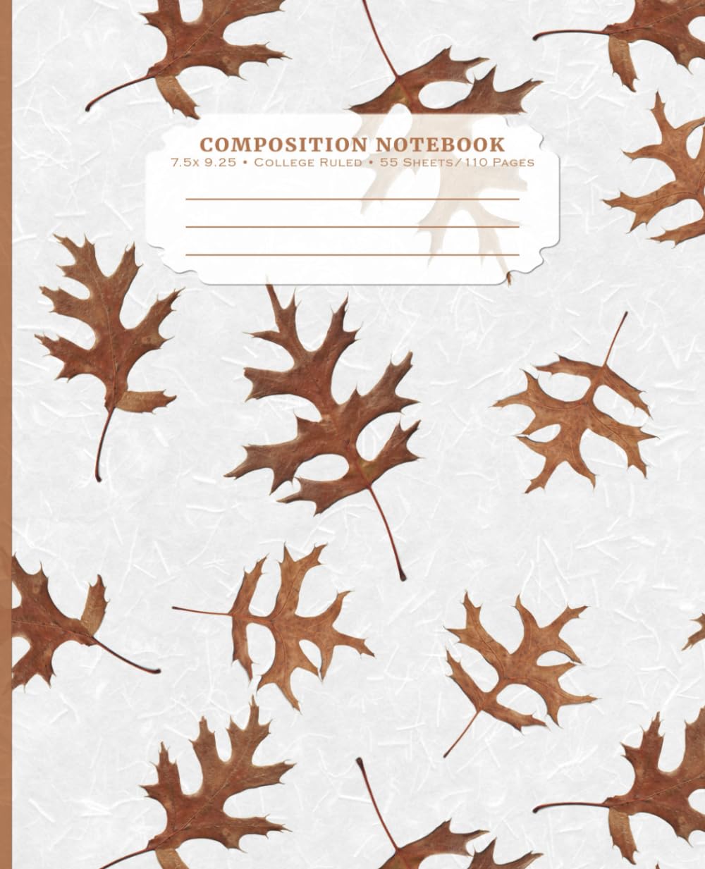ler totalmente Oak Leaf Composition Notebook: Blank Lines for Journaling, Creative Writing, Essays | College Ruled | 110 Pages / 55 Sheets | 7.5 x 9.25 Inches
