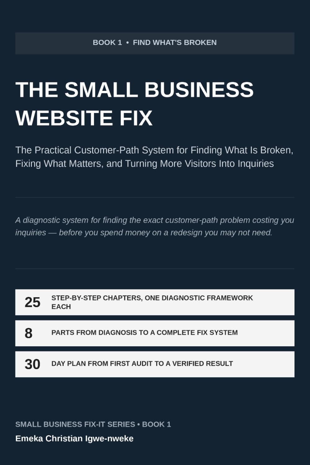 THE SMALL BUSINESS WEBSITE FIX: The Practical Customer-Path System for Finding What Is Broken, Fixing What Matters, and Turning More Visitors Into Inquiries (Small Business Fix-It Series) baixar livro de graça