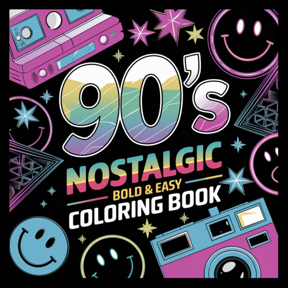capítulo por capítulo baixar 90's Nostalgic Bold and Easy Coloring Book: Bold and Easy Retro Coloring Pages Full of 90s Nostalgia – Toys, Fashion, Gadgets, and Throwback Vibes