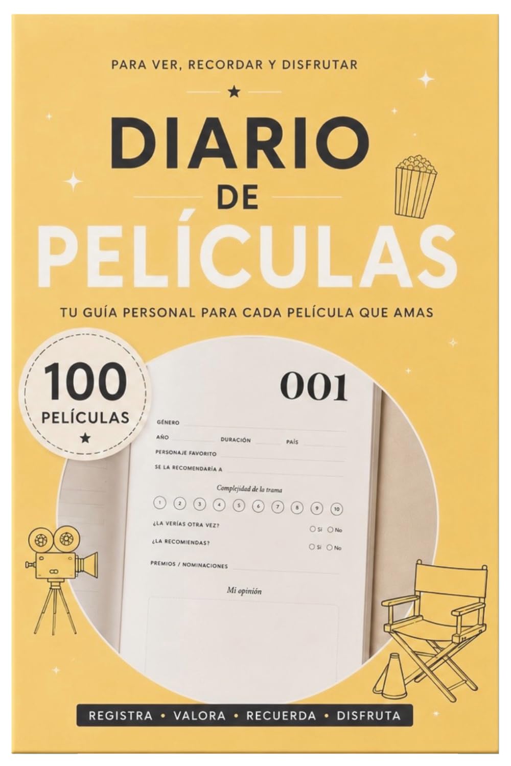 ler totalmente Diario de Películas: Tu registro cinematográfico personal: Fichas de películas, retos cinéfilos, listas de pendientes y espacio para tus críticas de cine favoritas (Spanish Edition)