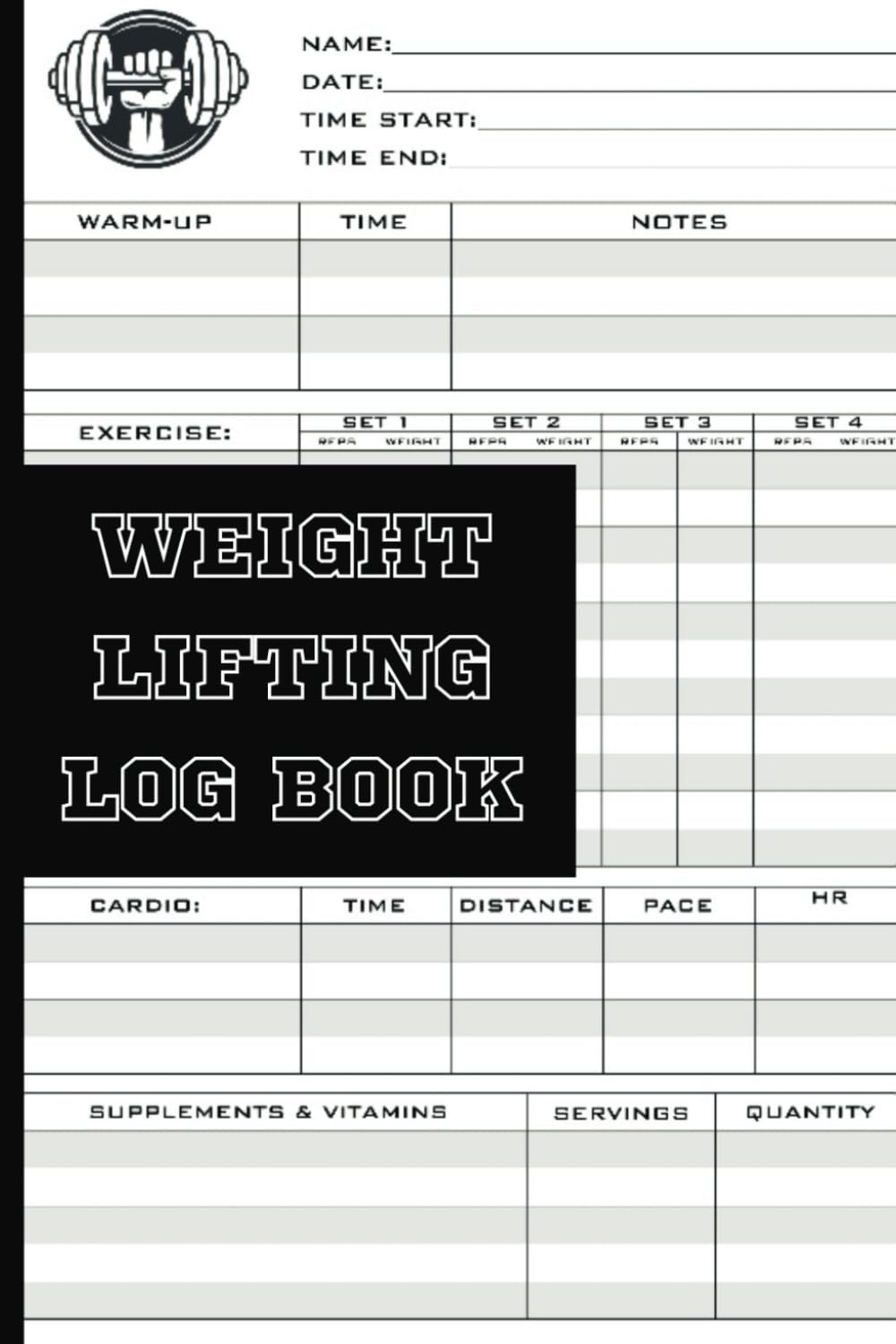 Weight Lifting Log Book: Workout Tracker for Personal Training | WeightLifting | Cardio: 6 x 9 in. | Track Workouts | Body Measurements | Monthly Planner | Notes baixar o livro de graça