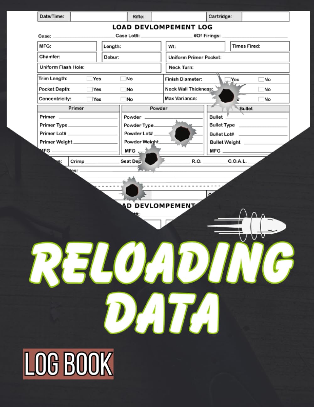 ler totalmente Reloading Data Log Book: Detailed Hand Reloading Data Log Sheets for hunters,handy and Perfect Handloading Ammunition For Reloaders to Record & Track Reloading Ammo,8.5",11"-120 Pages