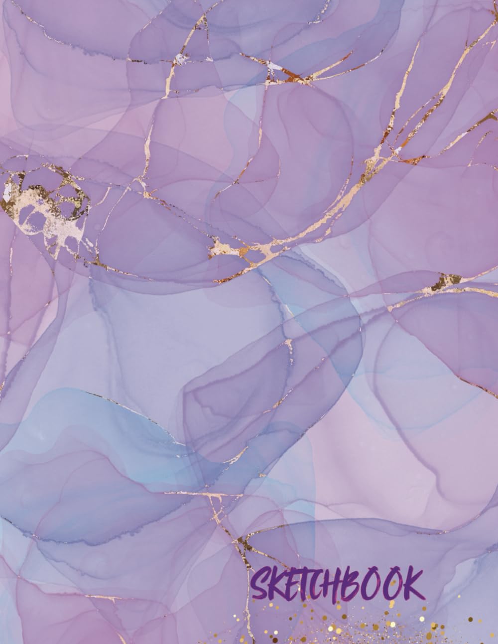 ler totalmente Sketchbook for adults and teen girls: Abstract Sketchbook with purple and golden sparkles, 110 Pages Use it For Sketching, Drawing & Crayon Coloring | 8.5" x 11"