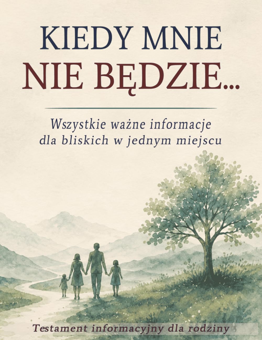 Kiedy mnie nie będzie... Wszystkie ważne informacje dla bliskich w jednym miejscu: Testament informacyjny dla rodziny - dokumenty, finanse, ... zdrowie i konta internetowe (Polish Edition)