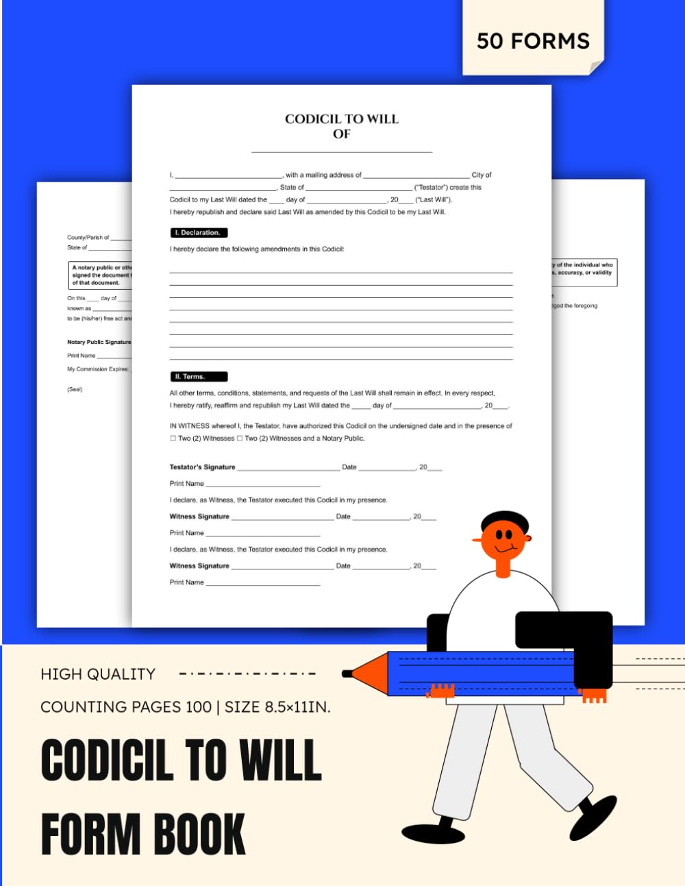 Codicil to Will Form Book: 50 Templates to Amend Your Last Will & Testament | 8.5 x 11 inches. baixar o livro de graça