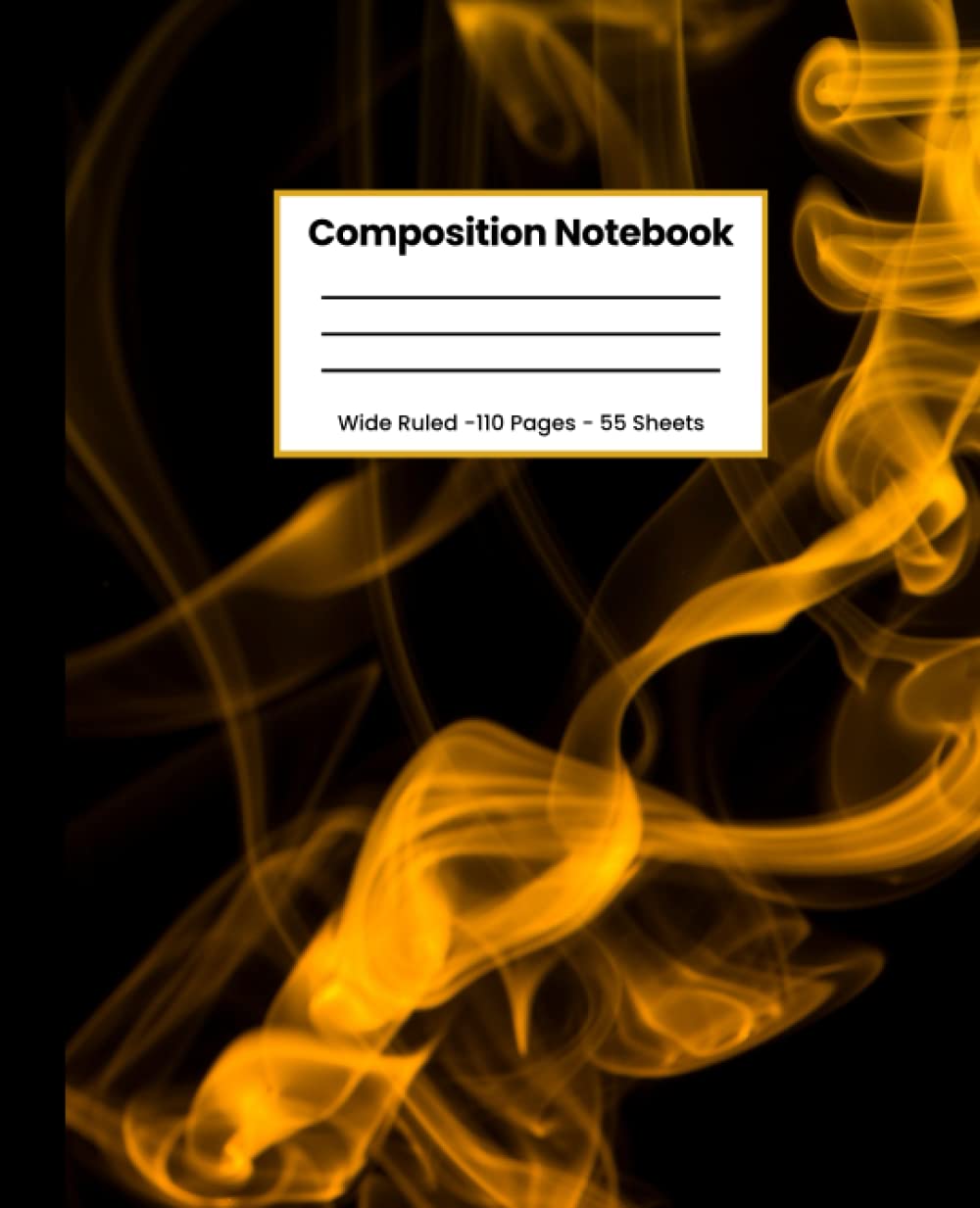 capítulo por capítulo baixar Gold Smoke on Black Composition Notebook: Wide Ruled Notebook for School, Notebook for Kids, Teens, and Adults, 110 Pages 7.5X9.25 Inches