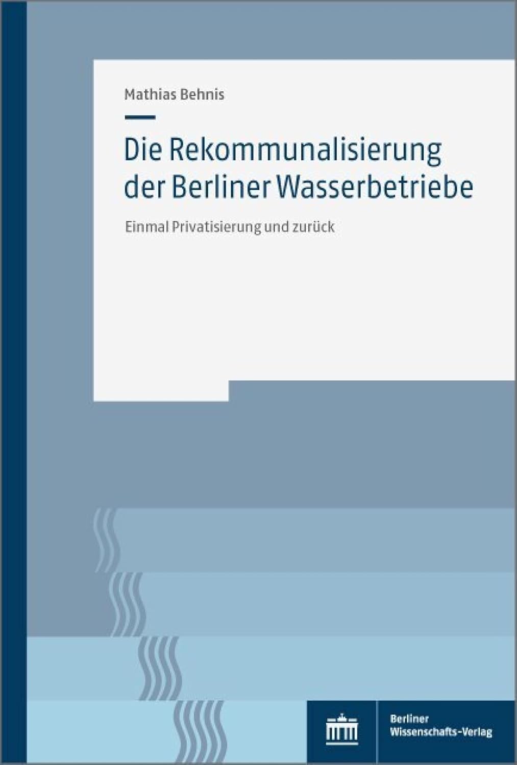 Die Rekommunalisierung der Berliner Wasserbetriebe: Einmal Privatisierung und zurück (German Edition) baixar livro de graça