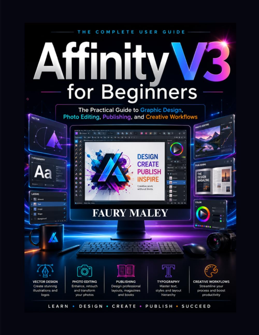 ler totalmente Affinity V3 for Beginners: The Practical Guide to Graphic Design, Photo Editing, Publishing, and Creative Workflows