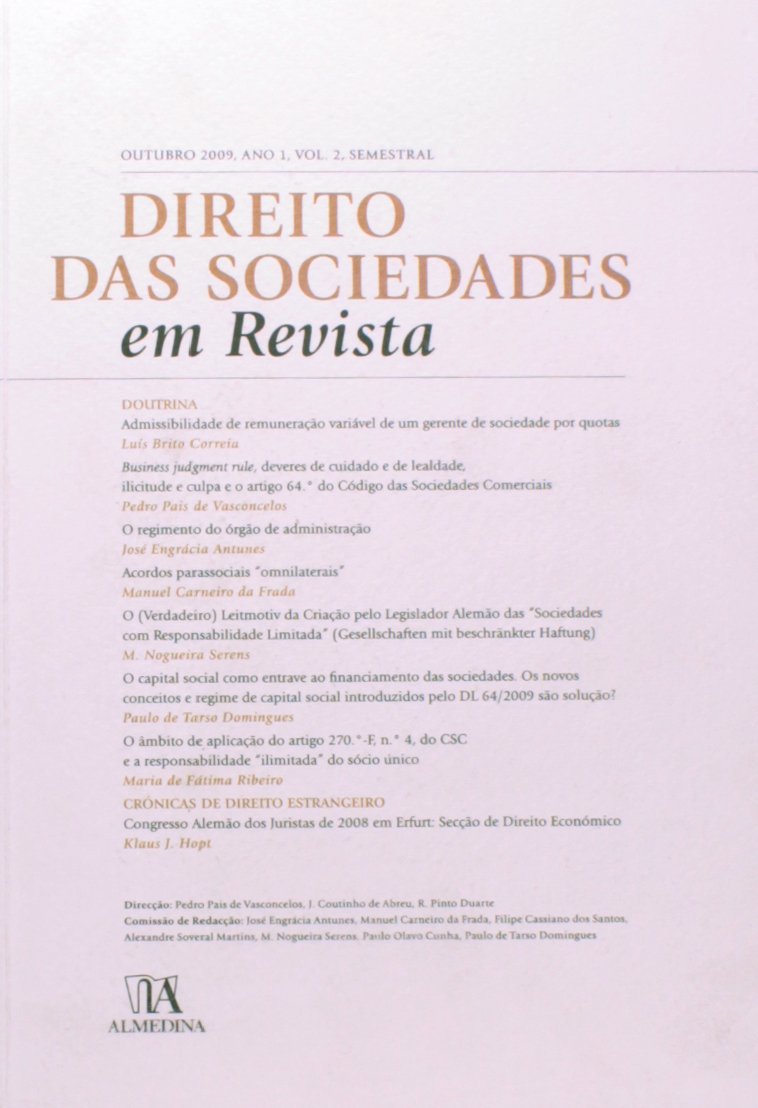 ler totalmente Direito das Sociedades em Revista: Outubro 2009 - Ano 1 (Volume 2)