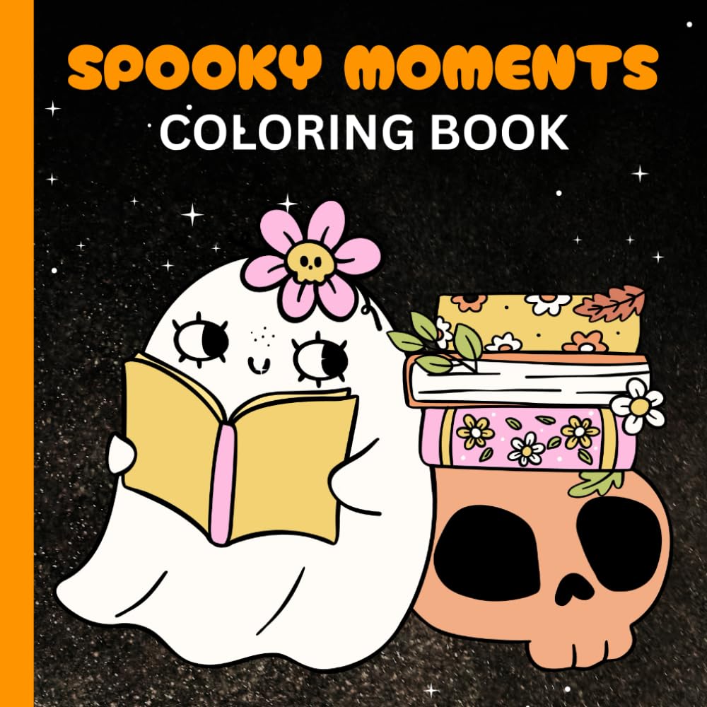 Spooky Cute Moments: Halloween Coloring Book for Adults & Teens: 46 Cute & Simple Designs baixar livro de graça