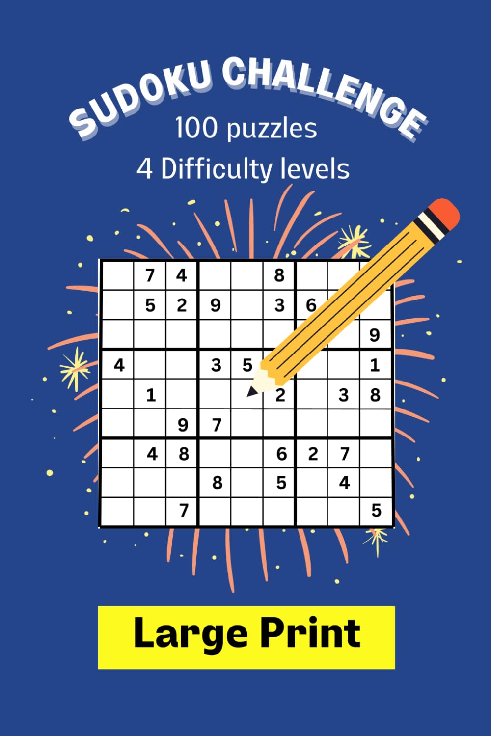 capítulo por capítulo baixar Sudoku Challenge: 100 puzzles, 4 difficulty levels, large print