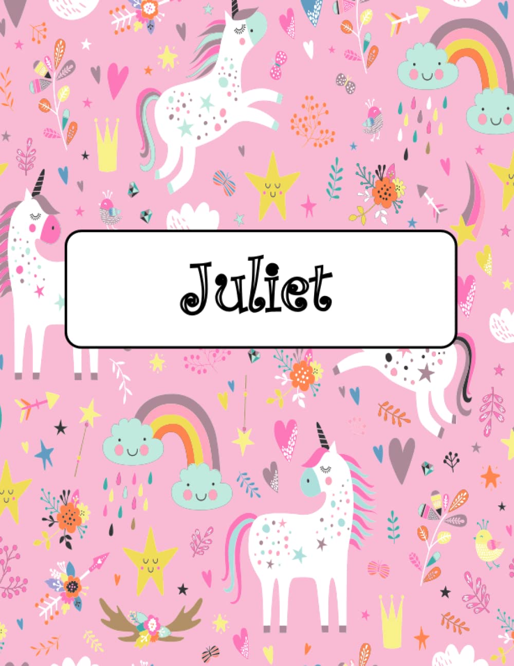 capítulo por capítulo baixar Juliet: Unicorn Notebook Personal Name Wide Lined Rule Paper | The Notebook For Writing Journal or Diary Women & Girls Gift for Birthday, For Student, Back to schoo | 160 Pages Size 8.5x11inch