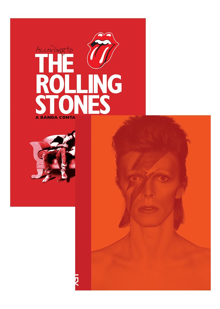 ler totalmente David Bowie + According To The Rolling Stones - Caixa