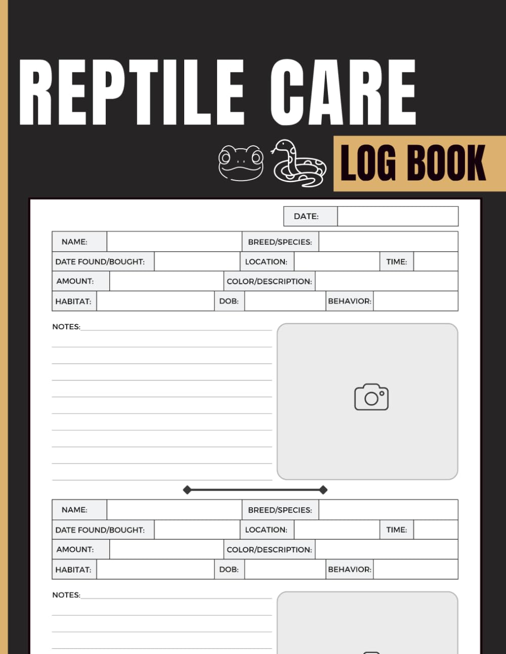 Reptile Care Log Book: Organize Feeding, Enclosure Conditions, Health History, Temperature Logs and Care Records for Reptile Owners and Breeders baixar o livro de graça