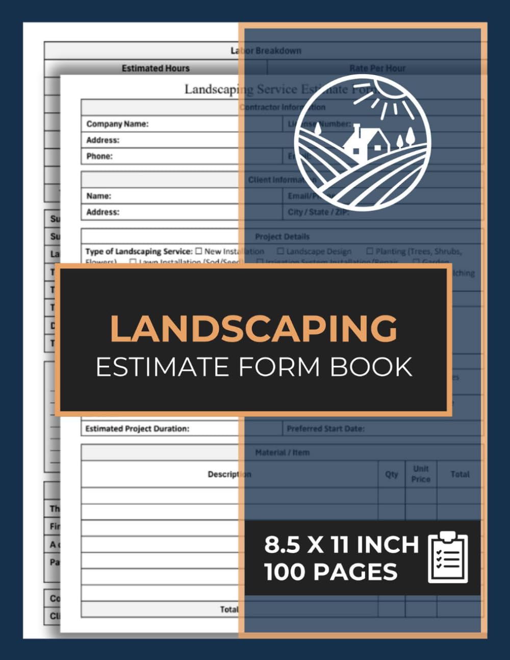 Landscaping Estimate Form Book: Landscape Estimating Sheets for Landscaper | Lawn Care Services Estimate Forms | 50 Forms baixar o livro de graça