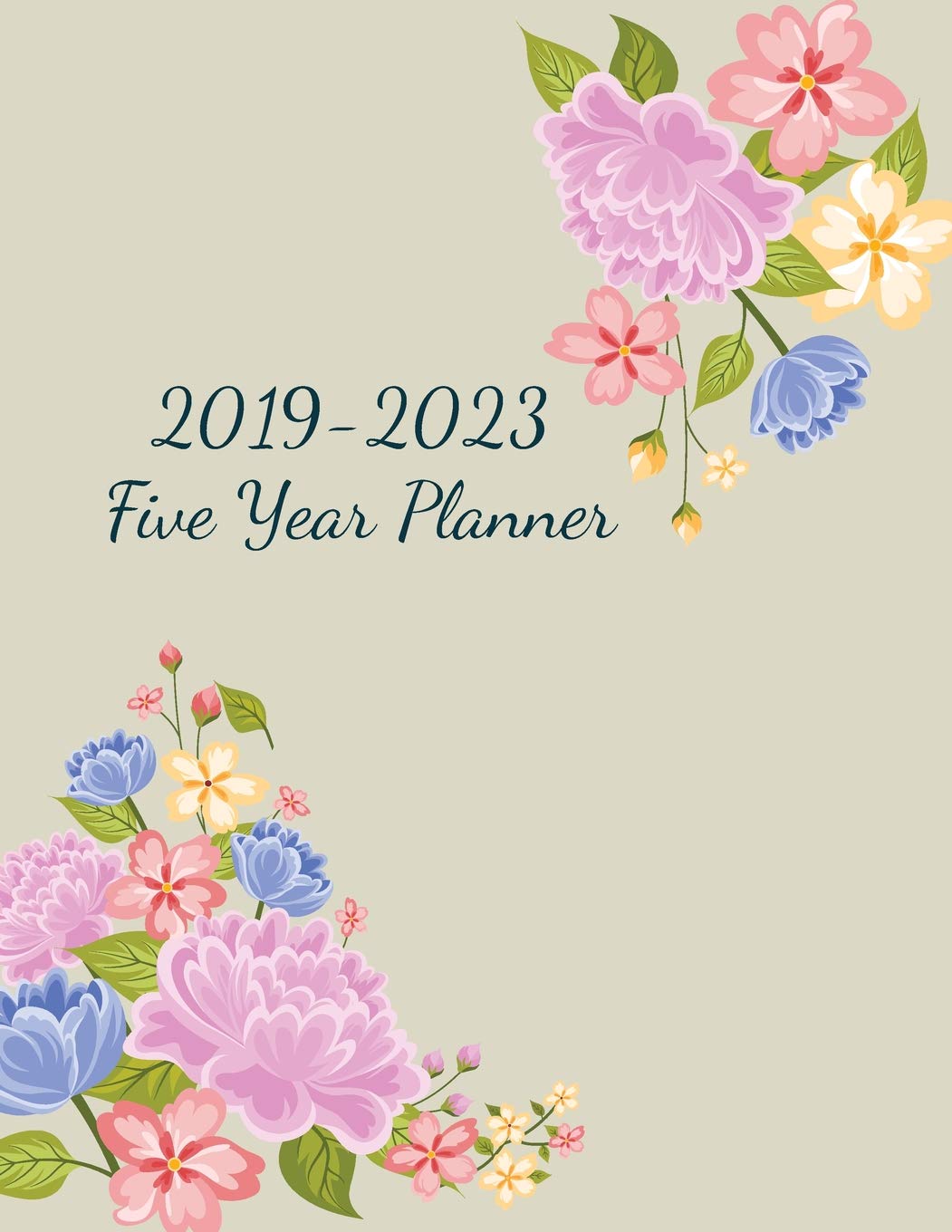2019-2023 Five Year Planner: 60 Months Planner. Flower Design Schedule Monthly Calendar. baixar livro de graça
