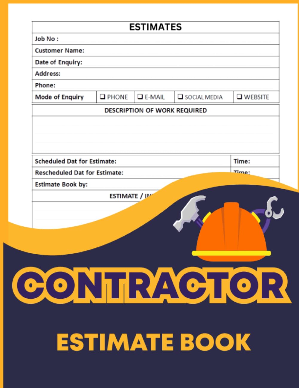 capítulo por capítulo baixar Estimate book contractor: Record book with dot grid diagram that is used to keep track of client information, job quotes, and estimates.