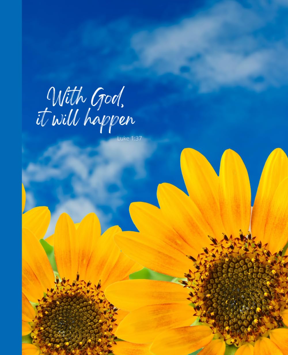 Luke 1 37 Bible Verse Journal Sunflower Composition Notebook baixar livro de graça