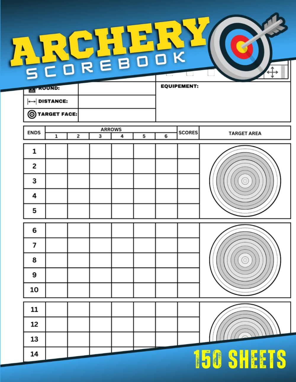 capítulo por capítulo baixar Archery Scorebook: 150 sheets For Archery 6 arrows scoring Logbook size 8.5 x 11 inches | Archery Score Notebook for recording scores on competitons and tournaments