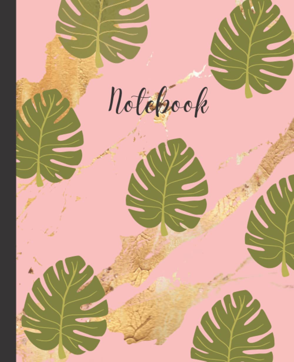 MONSTERA NOTEBOOK: CUTE GOLD AND PINK 7.5x9.25 110 pages College Ruled baixar livro de graça