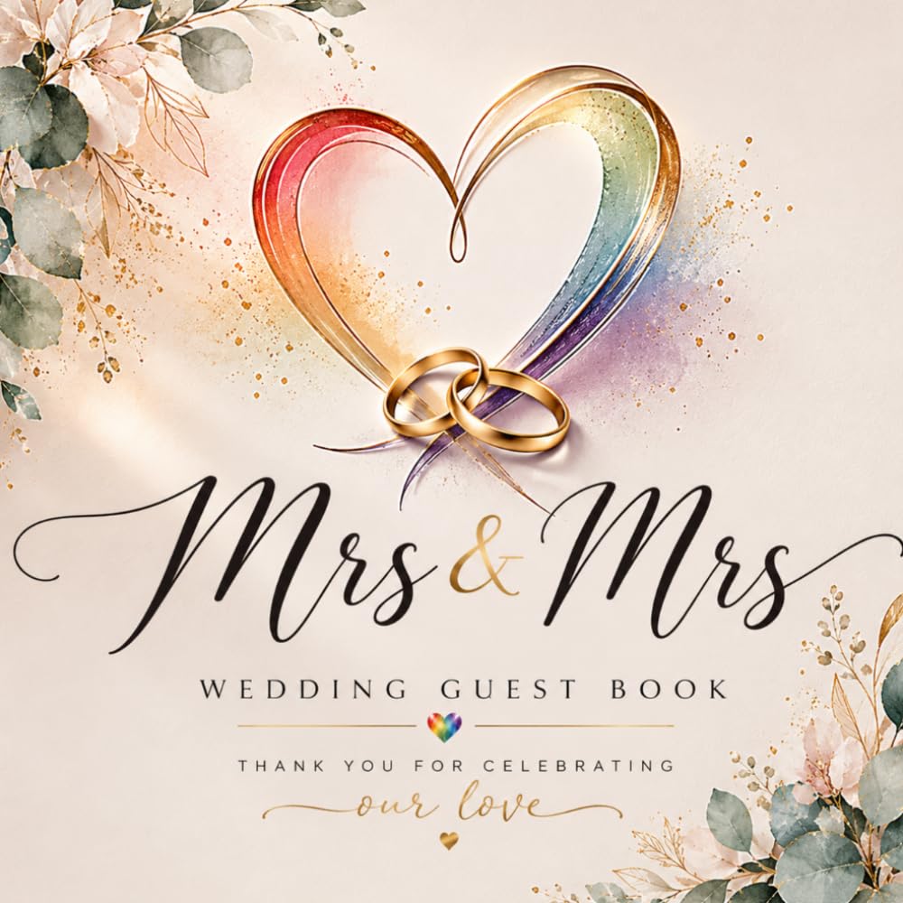 Gorgeous Mrs. & Mrs. Wedding Guest Book: Wedding Guestbook for Two Brides – Guest Messages, Photo Pages & Gift Log for the perfect Wedding Keepsake baixar livro de graça