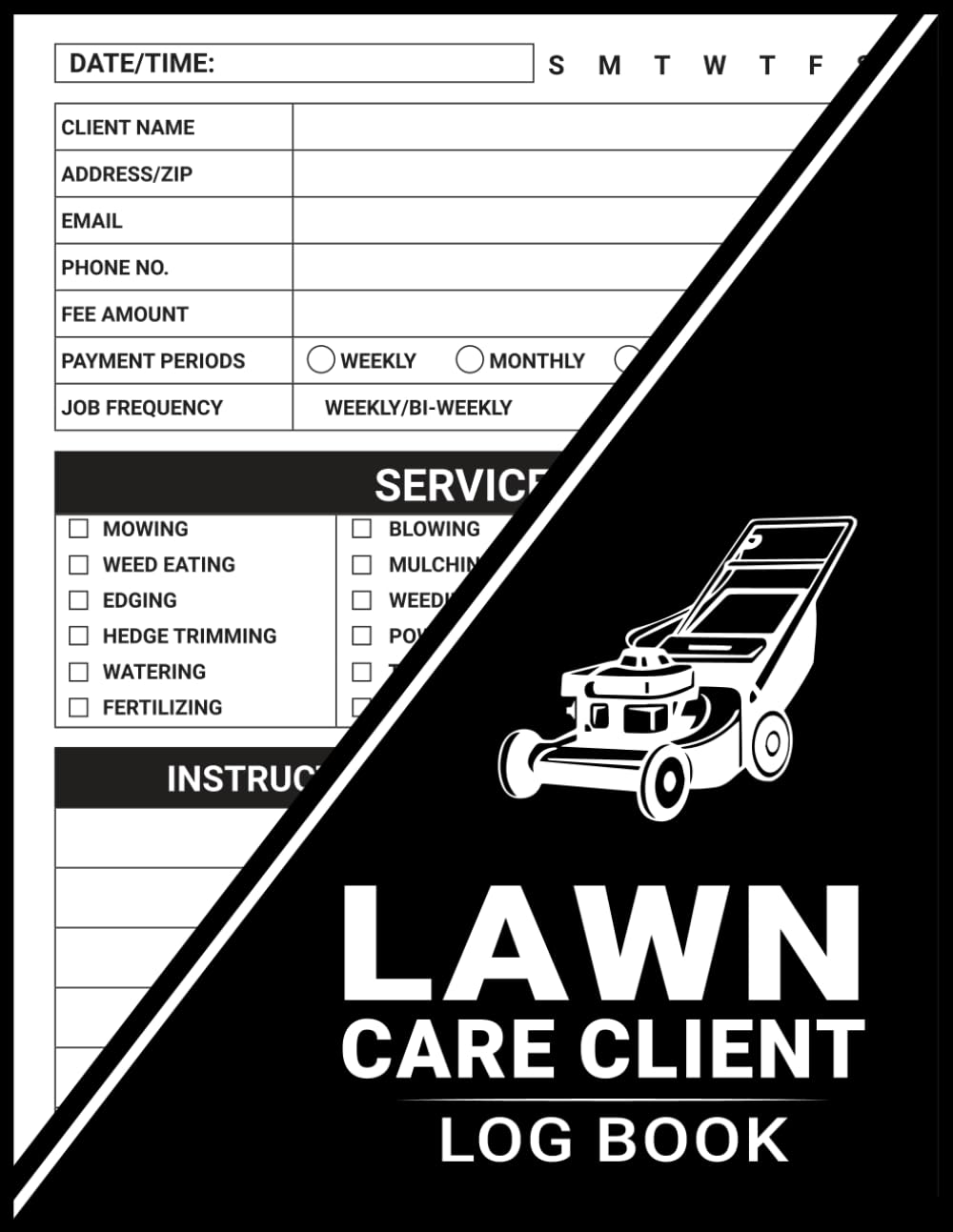 ler totalmente Lawn Care Client Log Book: Simple Lawn Mowing, Track Your Clients Information Easily, Record Customer Information Landscaping, 110 Pages 8.5x11 Inches