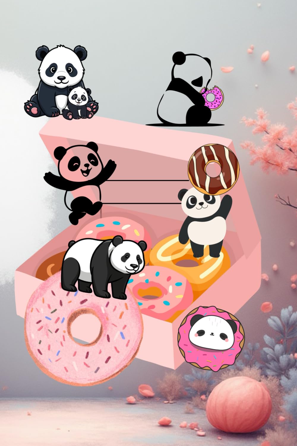 Cute Panda Donut Notebook: Adorable Lined Journal for Kids, Teens and Panda Lovers baixar livro de graça