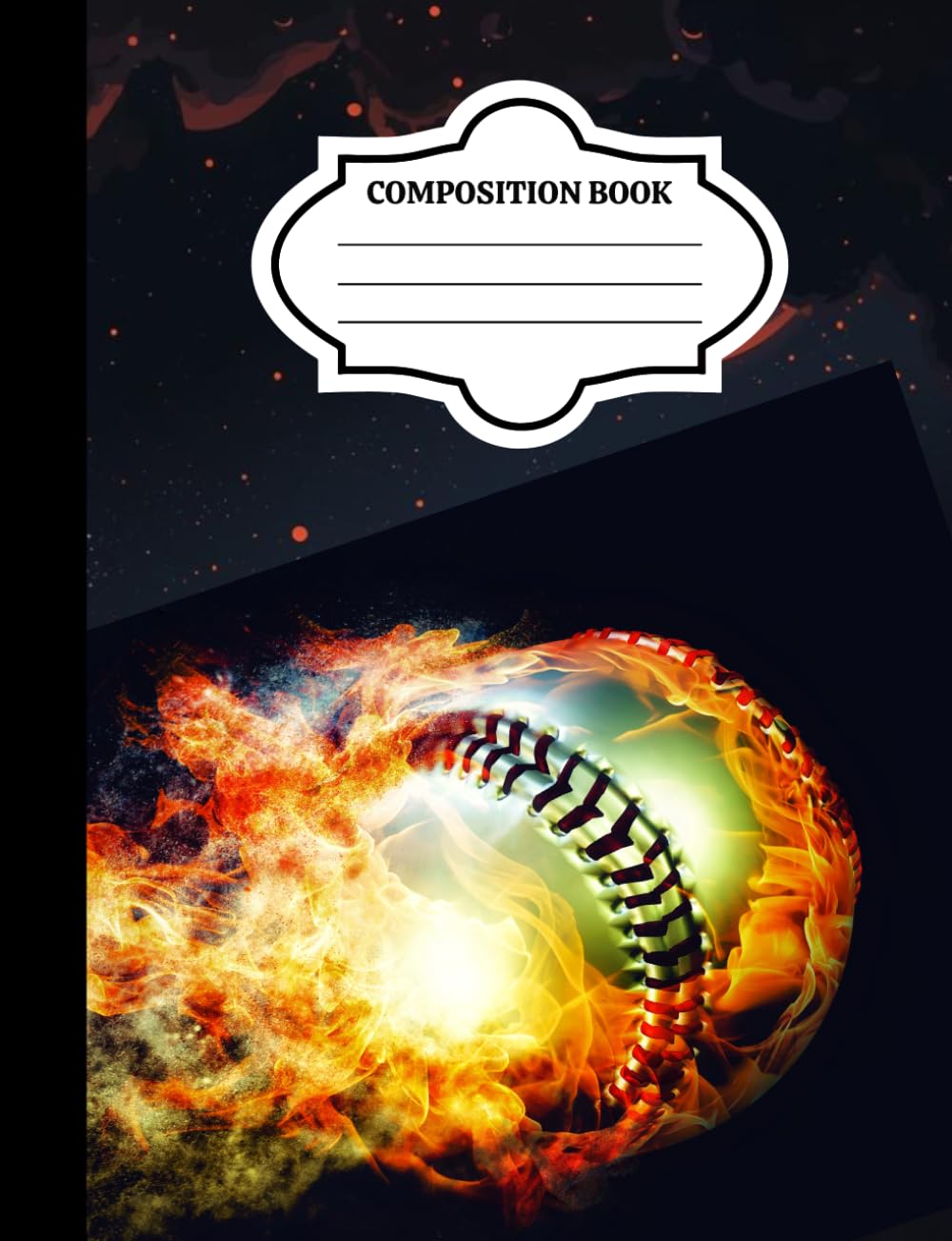 Flaming Baseball Composition Notebook – Baseball Fire Design Journal | Wide Ruled 110 Pages | Sports Notebook for Students, Athletes & Baseball Fans | 7.44 x 9.69 Inch baixar livro de graça