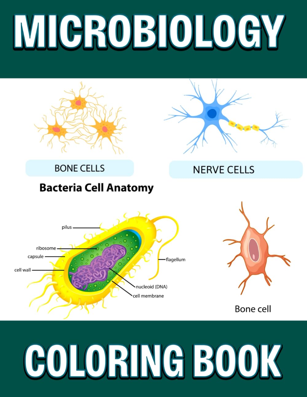 Microbiology Coloring Book: Microbiology coloring workbook for students featuring bacteria viruses fungi cell structures and lab illustrations for medical nursing and science learners baixar o livro de graça